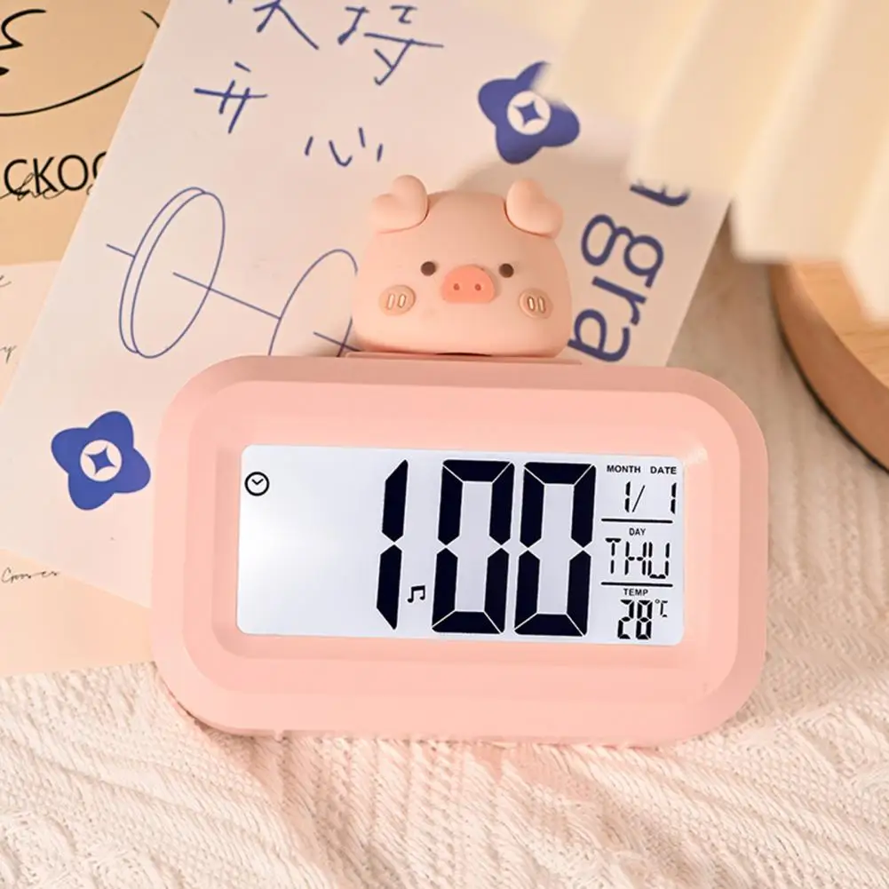 Cute Alarm Clock Date And Day Alarm Low Power Consumption Simple Operation Digital Clock