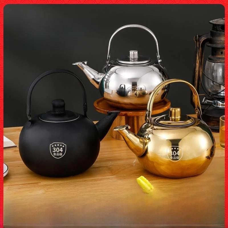 

Commercial 304 Stainl Steel Tea Pot with Filter for Restaurant Hotel Ce Restaurant Kitchenware Tea Brewing Pot Vintage S...