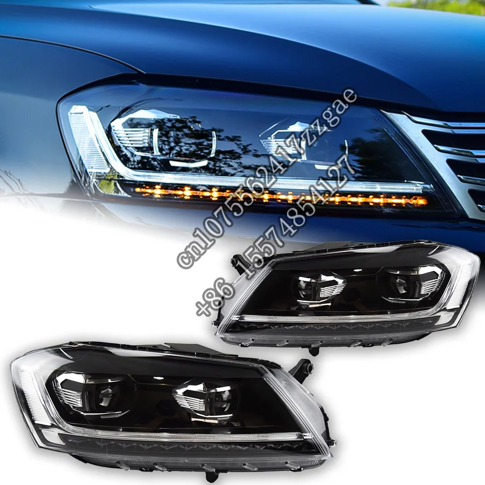 Car Lights for VW Passat B7 Headlight Projector Magotan Dynamic Signal Head Lamp LED Headlights Drl Lens Automotive Accessories