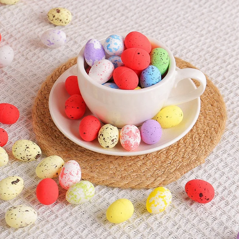 Easter Day Colourful Eggs Potting Speckled Eggs Bonsai Easter Desktop Ornaments Decor For Home 2024