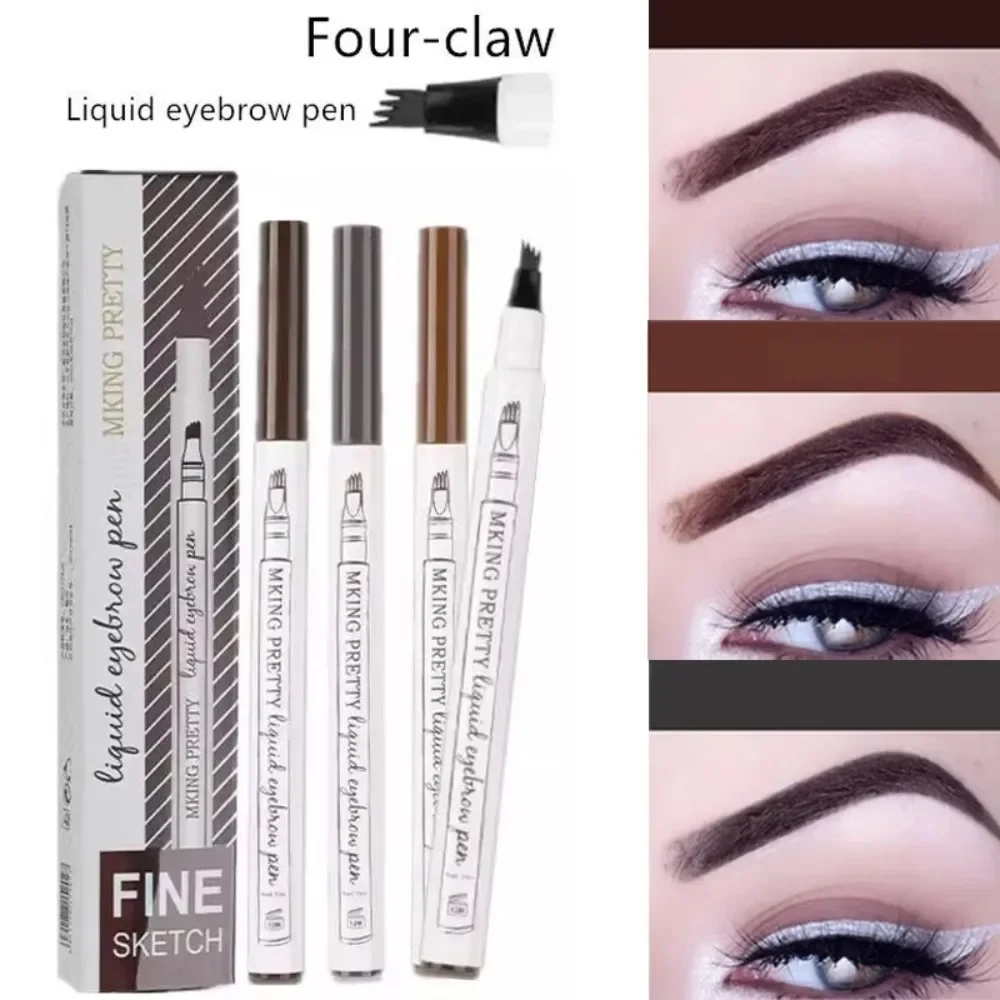 1/2/4Pcs Professional Eyebrow Kit Anatomical Design Precision Pencil and Broom for Perfect Outline and Easy Application ﻿Makeup