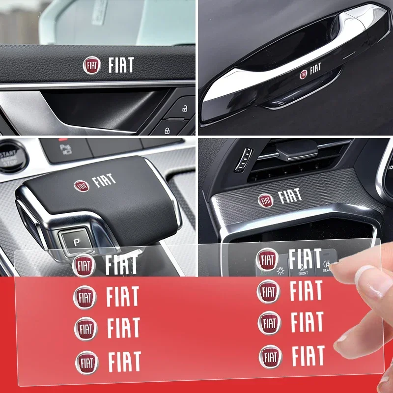 يمكن تطبيق ملصقات رفع النافذة ملصقات التحكم المركزية بشكل عشوائي لـ FIAT Abarth 500 Panda Bravo Punto Tipo Linea Freemont