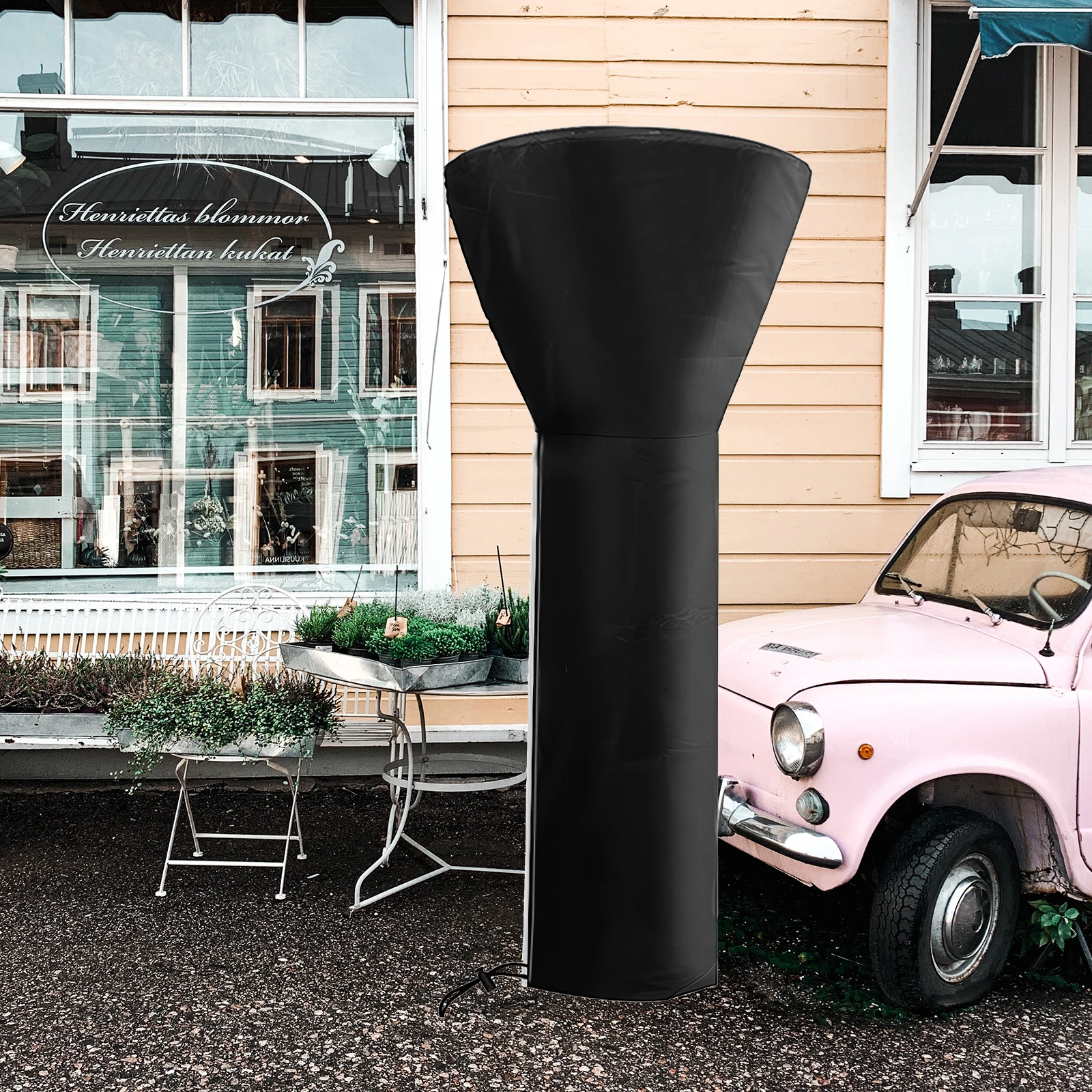 

1 set Patio Heater Covers Waterproof Dust-proof Protective Oxford Cloth Wear-resistant Foldable Gas Heater Cover Outdoor