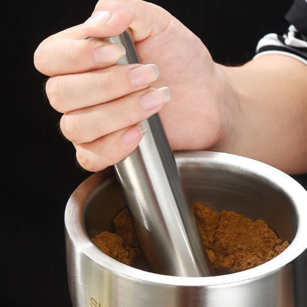 

Garlic Pestle Stainless Steel Grinding Tool Multipurpose Kitchen Utensil Metal Masher Pestle for Food Crushing Kitchen