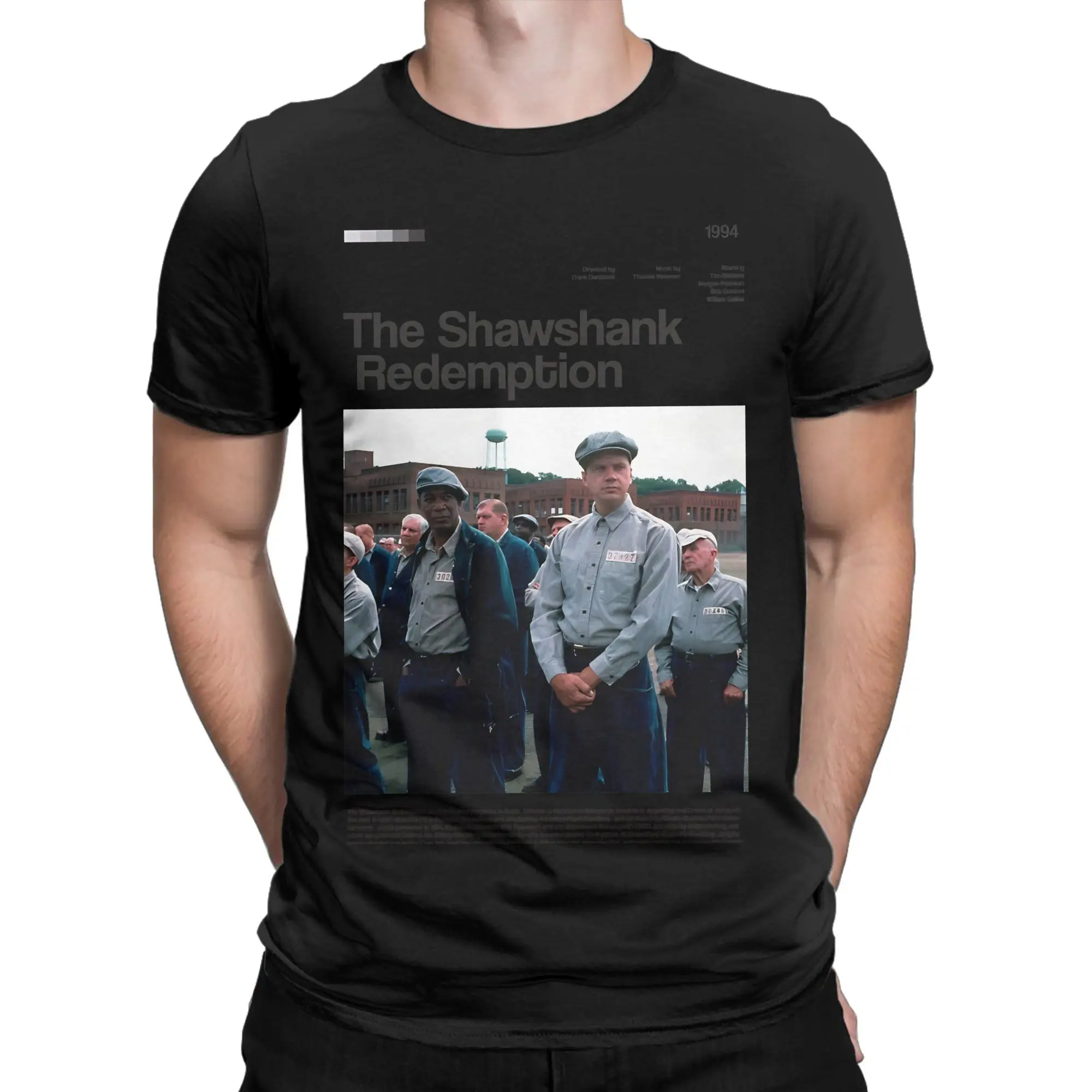 The Shawshank Redemption movie poster Graphic 100% Cotton T-Shirt The Shawshank Redemption Tops Tees For Men