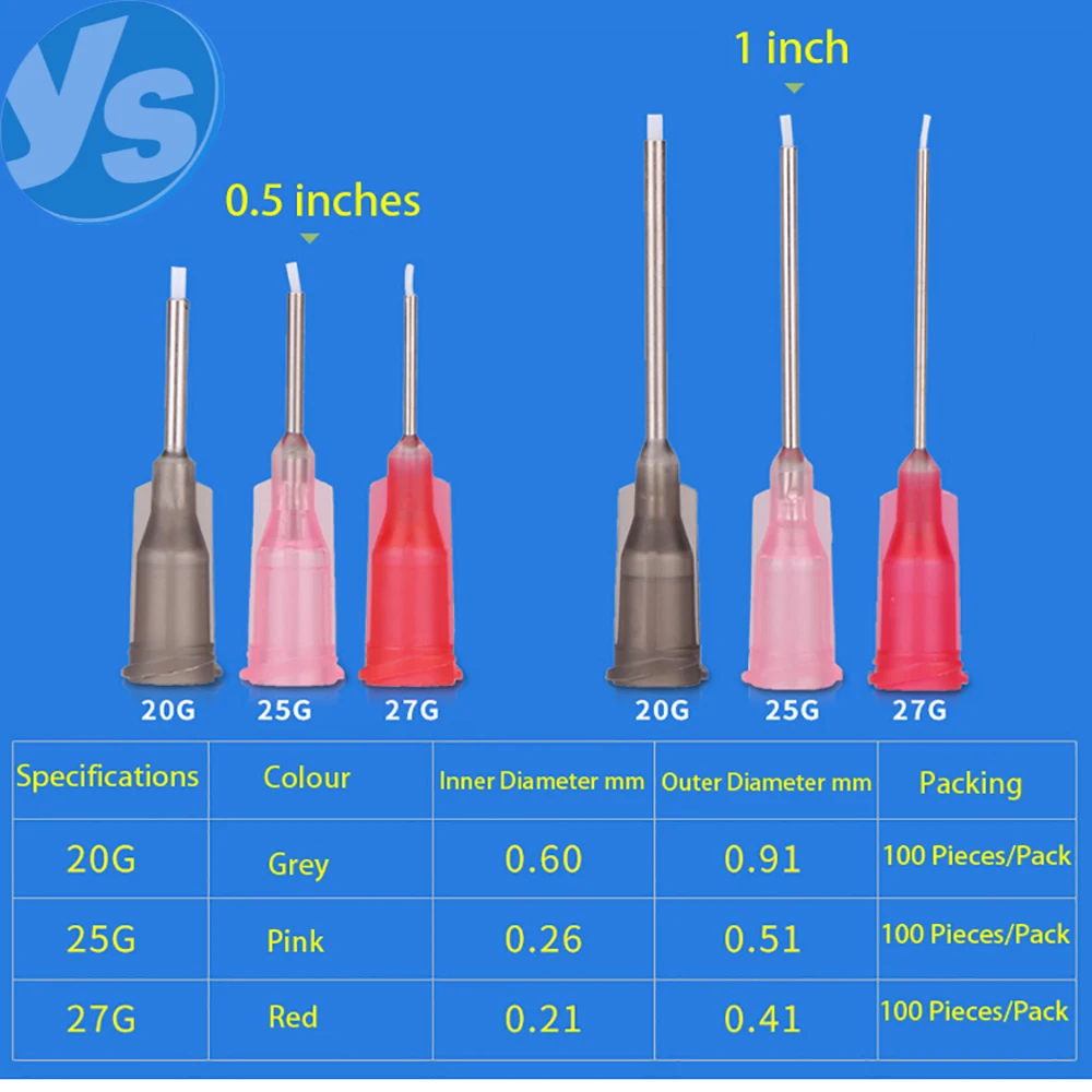 

Лидер продаж, дозирующие иглы, игла для шприца, длина 1,5 дюйма, насадка для машины, игла для клея, тупый конец, резьбовой порт 14G-27G