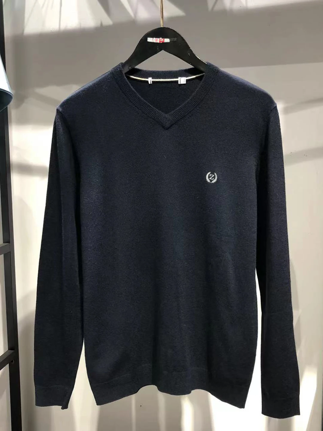 

JJ домашний мужской вязаный свитер с v-образным вырезом, шерстяная смесь, повседневный, длинный свек, удобный крой, теплый, дышащий, мягкий полиэстер