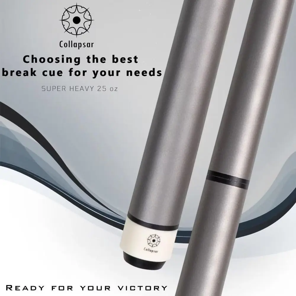 25oz Collapsar Break Cue with 14mm Phenolic Tip - 3-Piece Heavy Hitter Pool Stick