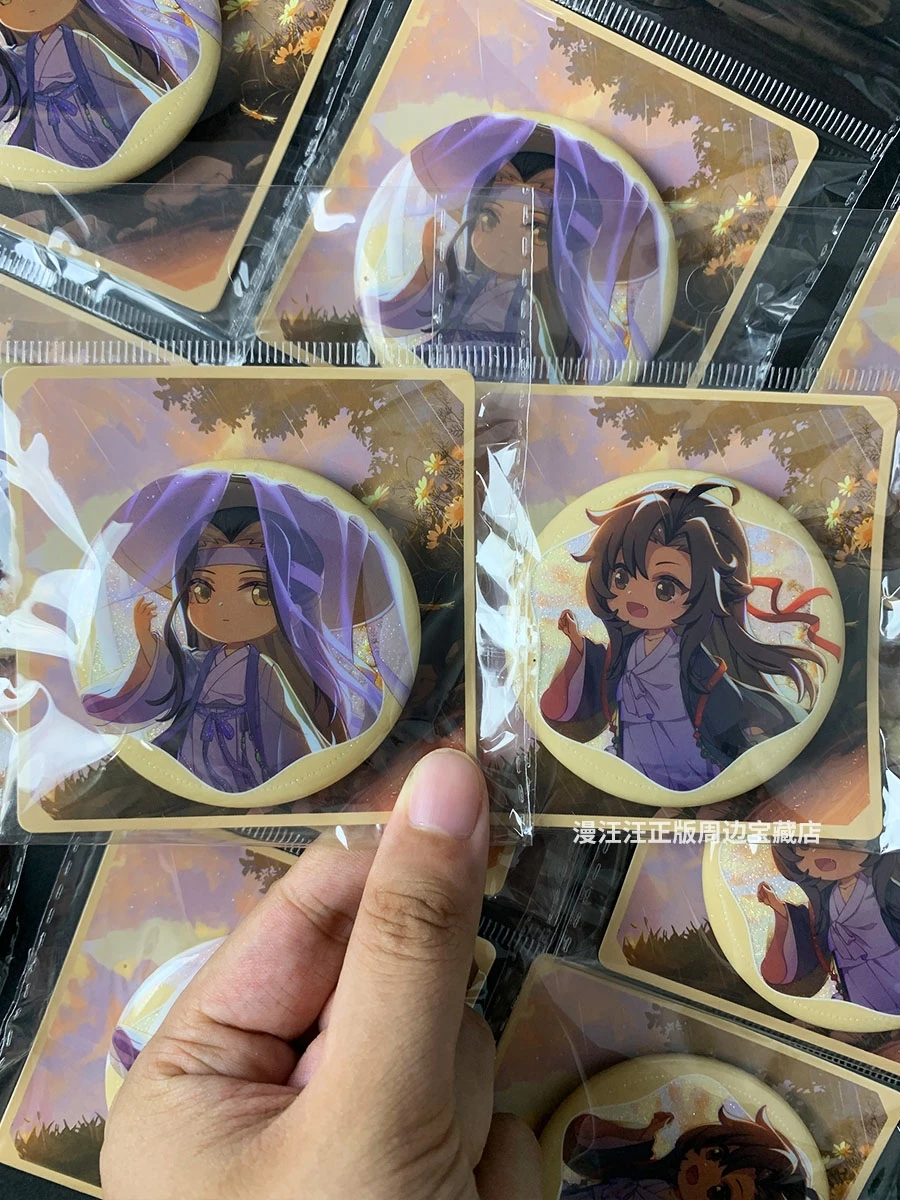 Anime Grootmeester Van Demonische Teelt Weiwuxian Lanwangji Cosplay Badge Schattige Hoge Uiterlijk Niveau Vierkante Ambitus