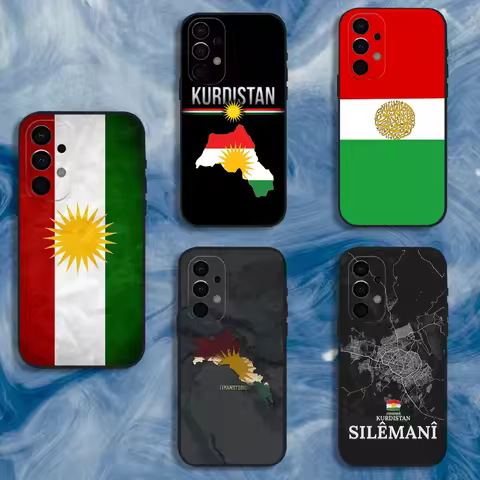Kurdistan Flag Phone Case For Samsung S25,S24,S21,S22,S23,S30,Ultra,S20,Plus,Fe,Lite,Note,10,9,5G Black Cover
