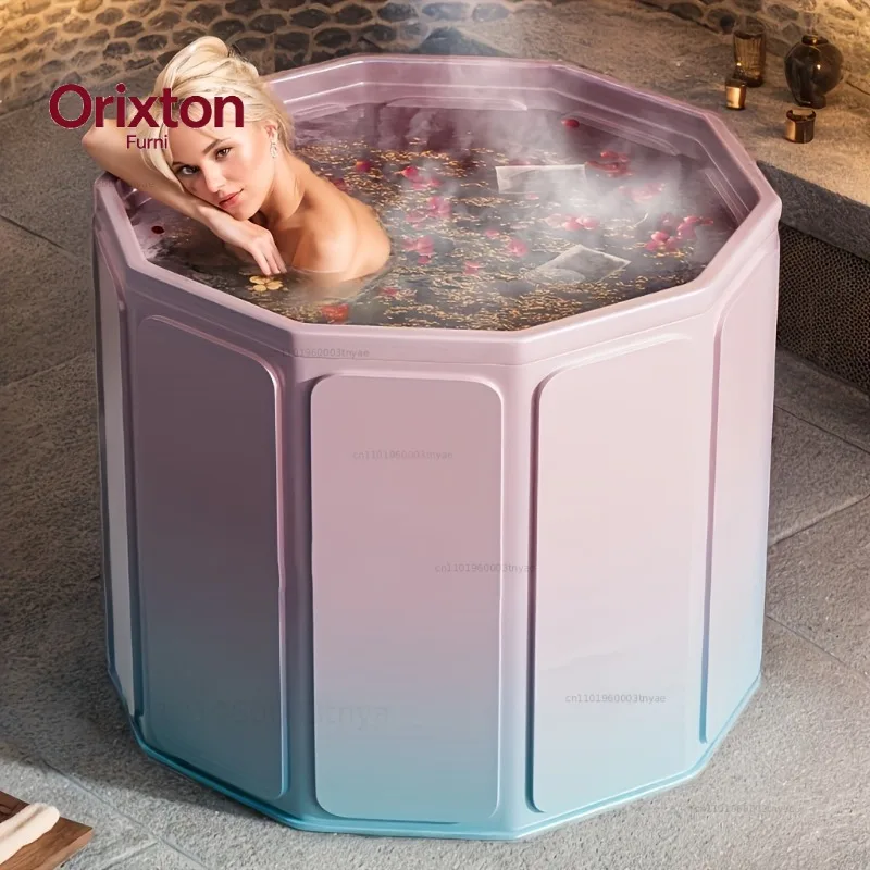 Adult Foldable Bathtub Installation Bathtub Thickening Bathtub Bucket Long Term Temperature Locked Bathroom Accessories