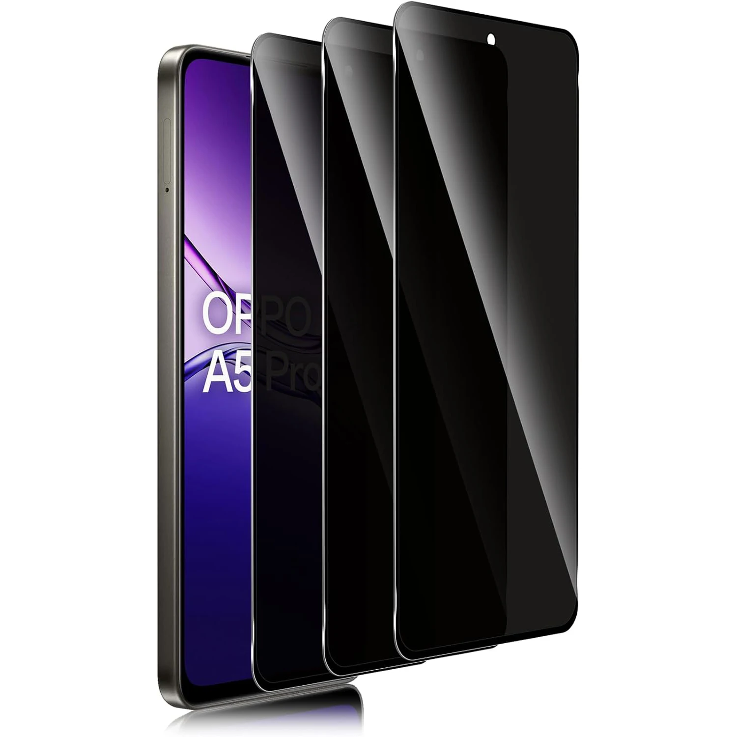 

2Pcs 9H Anti Spy Tempered Glass For OPPO A5 Pro Privacy Screen Protector Film