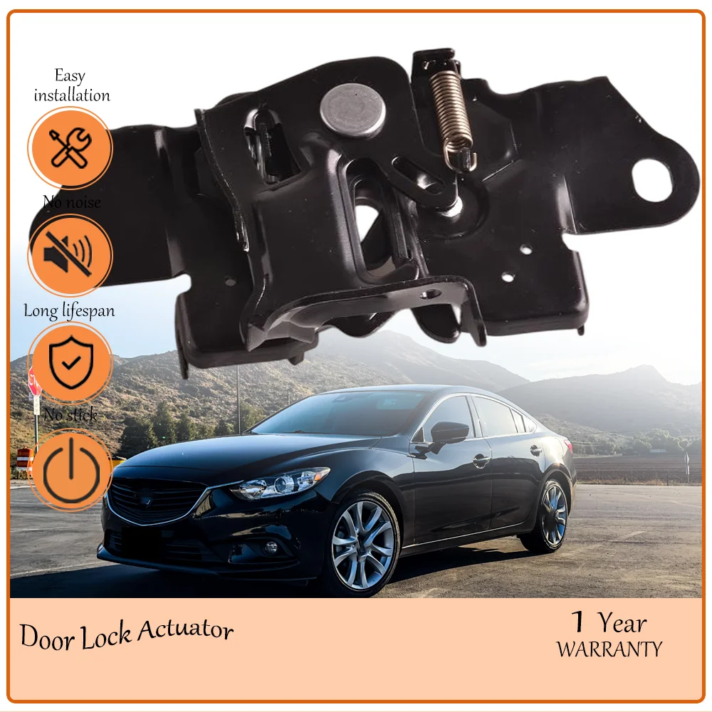 Robust Non‑Sensor Hood Lock Latch Assembly,Fit Mazda 6 2014‑2017, Without Sensor & Inductive Function,OEM GJT1-56-620,GJT156620