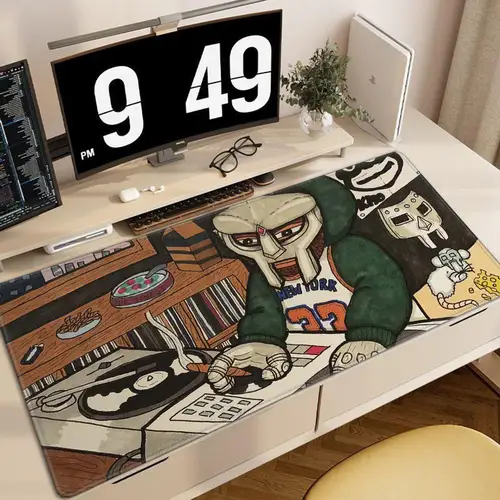 Imagen 1 del producto Alfombrilla de ratón MF DOOM Rapper, alfombrillas de escritorio de oficina para juegos, alfombrilla de ratón Lockedge antideslizante grande para ordenador
