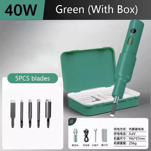 5PCS/20PCS Blade Carpenter Root Sculpture Mini Power Carving Chisel Carpentry Lithium Electric Carving Knife Chisel Set - Image 10