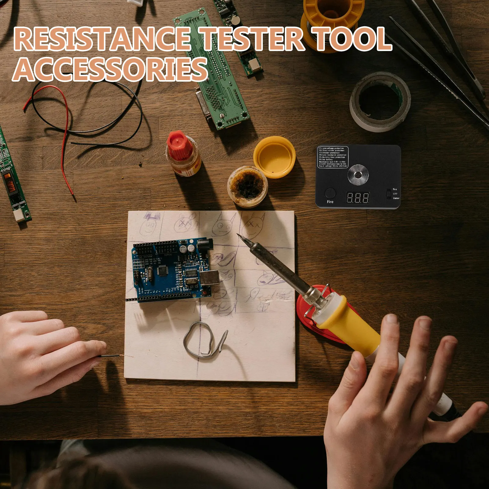 

Electrician Electrical Ohm Meter Tester Lightweight Coil Pack Measurement Tool Circuit Testing Electronics Kit