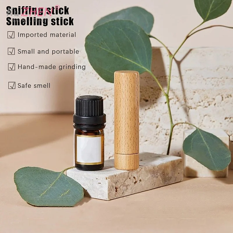 

Ингалятор для ароматерапии для эфирного масла, ингалятор для отказа от курения, деревянный персональный диффузор для эфирных масел с хлопковым сердечником