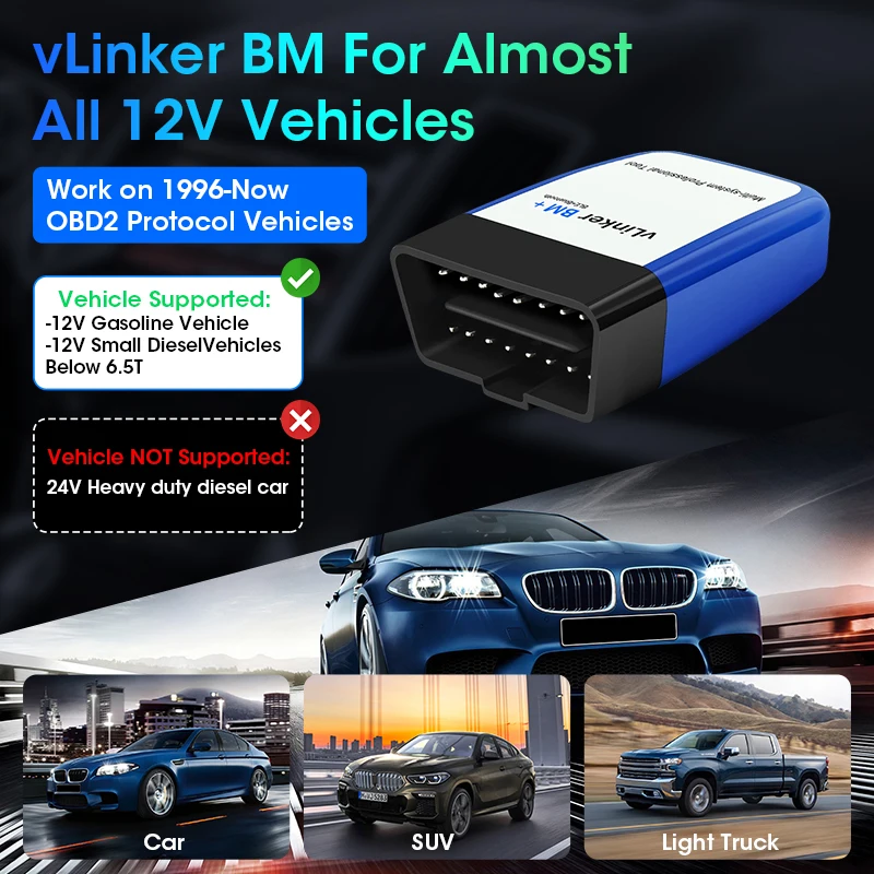 JMCQ Bluetooth 4.0 Mini Elm 327 OBD II For BMW Car Scanner OBD Car Diagnostic Tool Code Reader for Android for IOS For BMW OBD2