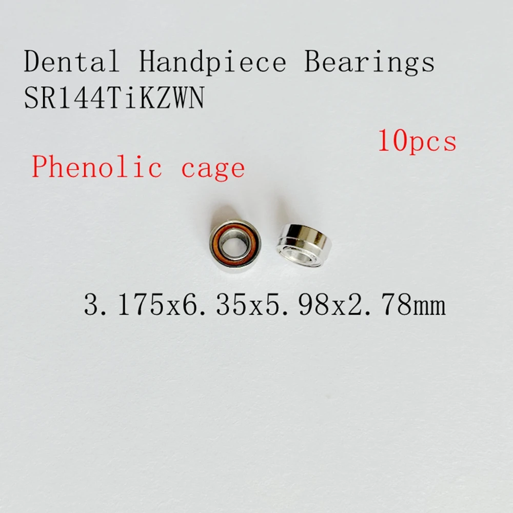 10pcs Phenolic Stepped Handpiece Ceramic Bearings SR144TiKZWN For Kavo625/630/632/640 3.175x6.35x5.98x2.78mm