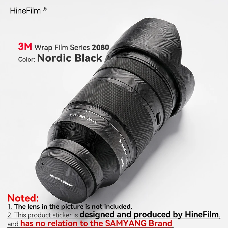 Hinefilm Skin for Samyang AF60-180mm F2.8 FE Mount Lens Sticker 60 180 Wrap Cover for Samyang AF60-180 F2.8 Protective Skin