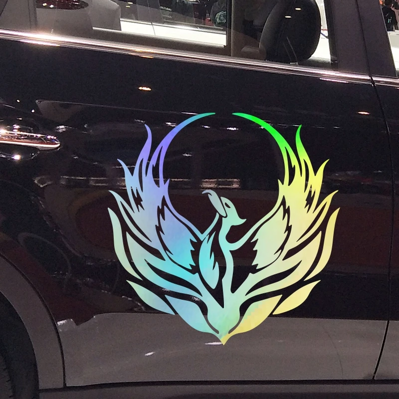 

1/2pcs Fire Phoenix Car Retrofit Decoration Reflective Waterproof Car Decal Body and Tail Creative Sticker
