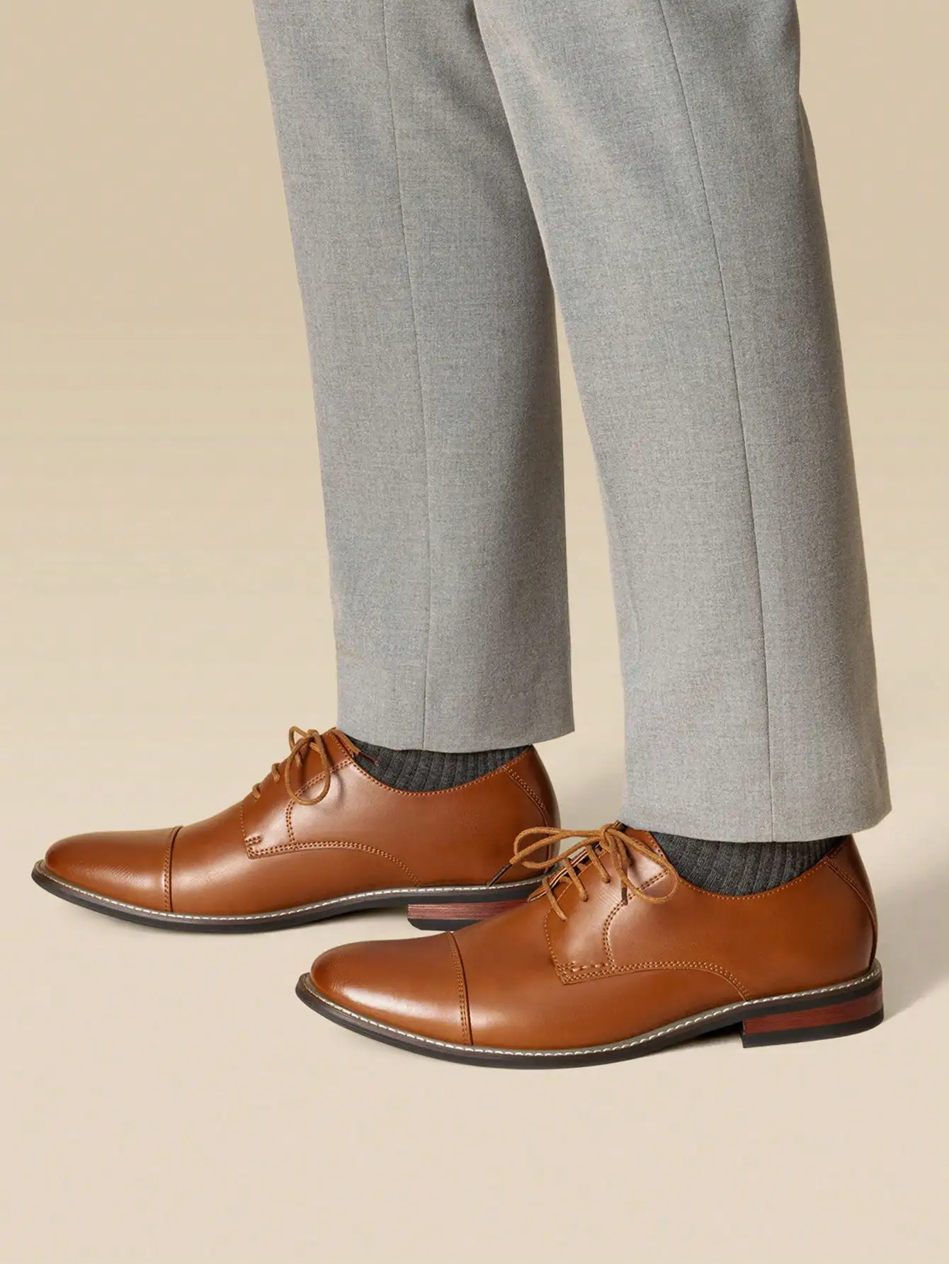 Men's Classic Modern Formal Oxford Lace Up Dress Shoes, Wedding Gift