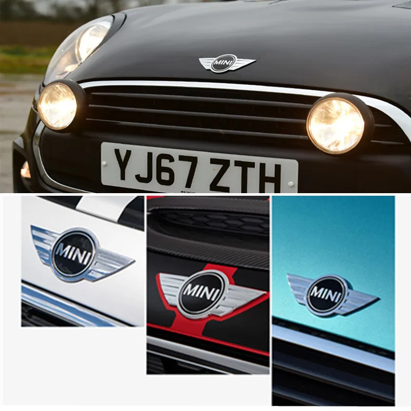 Logotipo de reemplazo de capó delantero trasero de coche, insignia de Metal 3D, decoración para Mini Cooper JCW F55, F56, R55, R56, R60, F60,