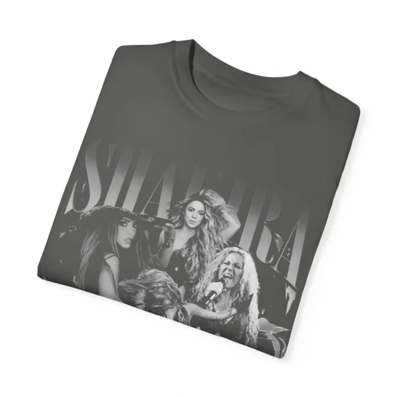 Couples all season street wear Gothic top Comfort color Shakira T-shirt Shakira Our music pirate fan T-shirt unisex T-shirt