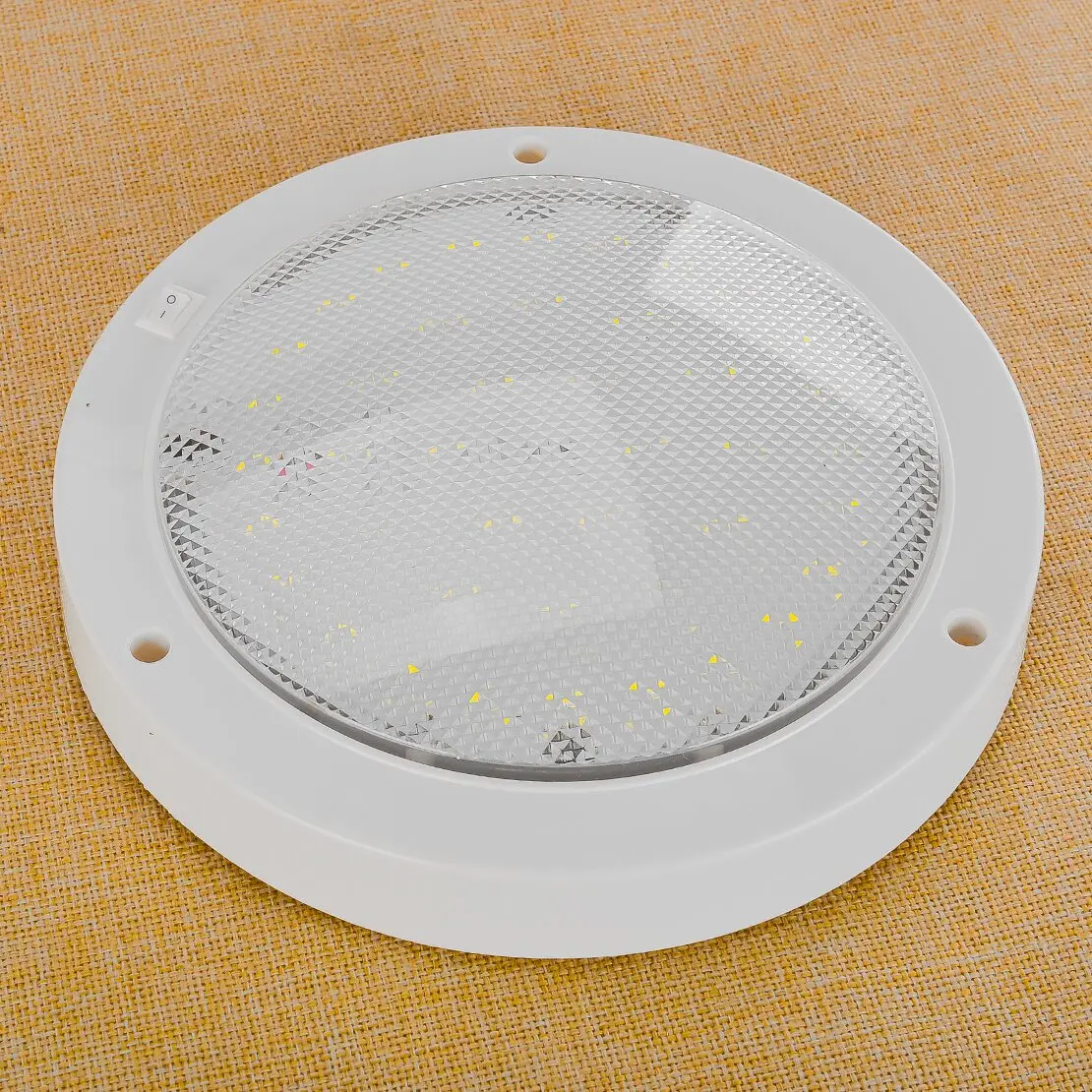 RV Caravan Motorhome Round LED Interior Roof Ceiling Dome Light 9W Warm White 2700-3200K DC12-24V