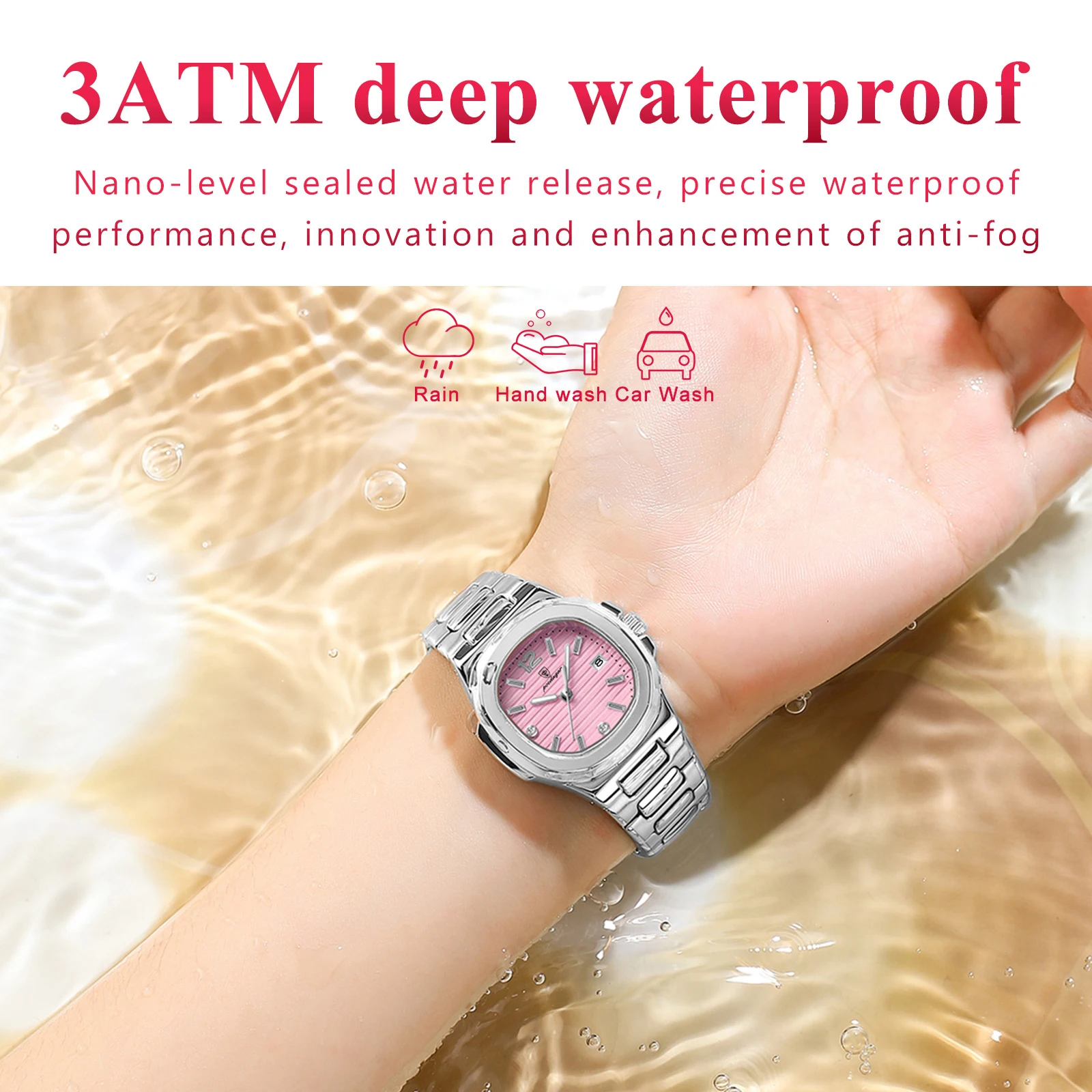 POEDAGAR Square Fashion Woman Wristwatch Luminous Waterproof Date Ladies Watch Luxury High Quality Quartz Women's Watches Reloj