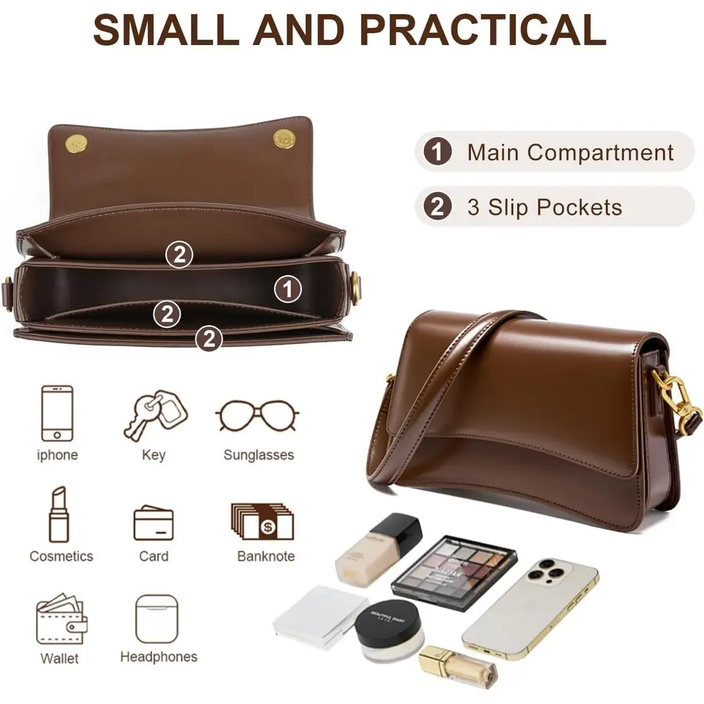 Borse da sella leggere da donna - Borse a tracolla in pelle con cinghie regolabili