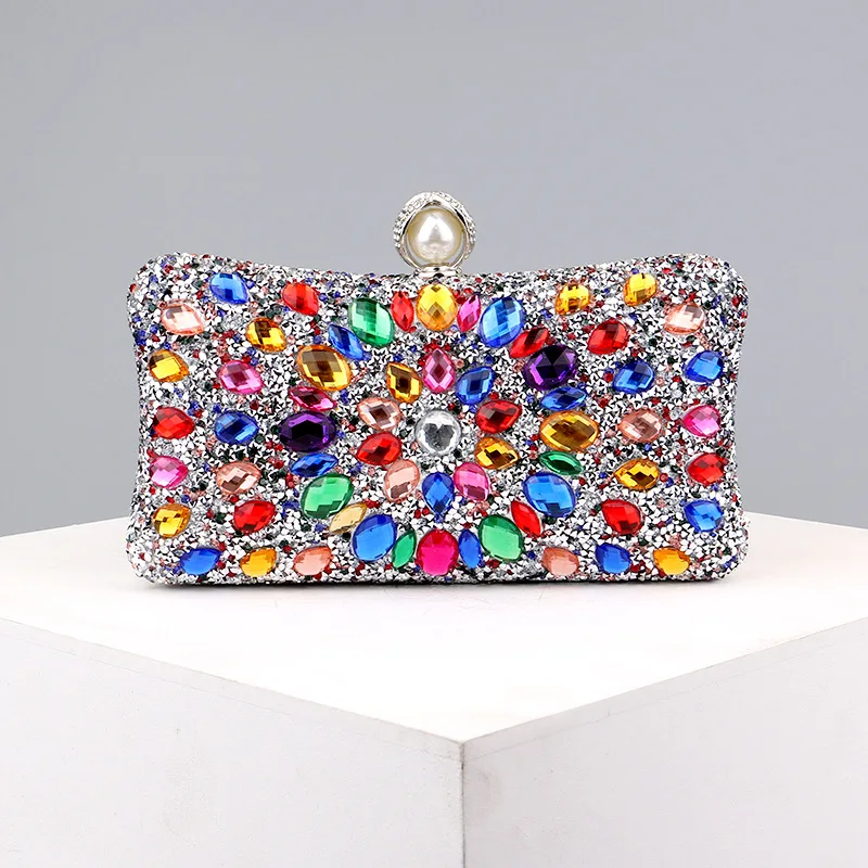 

Bling Rhinestone Evening Purse Crystal Diamond Ladies Dinner Clutch Bag Fashion Banquet Wedding Party Shoulder Handbag Money Bag