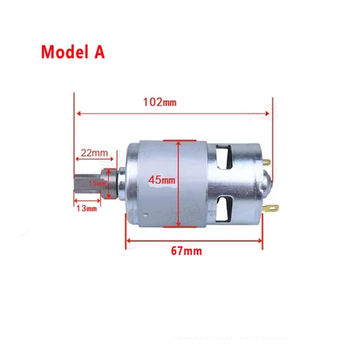 Imagen 2 del producto Soplador de carga eléctrica de 18v-21v CC, Motor 775 de litio, colector de polvo, Motor de soplador de hollín Industrial inalámbrico