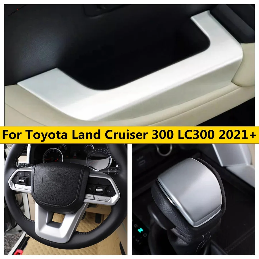 

Steering Wheel / Reading Light Lamp / Gear Shift Head / Door Handle Bowl Cover Fit For Toyota Land Cruiser 300 LC300 2021 - 2024