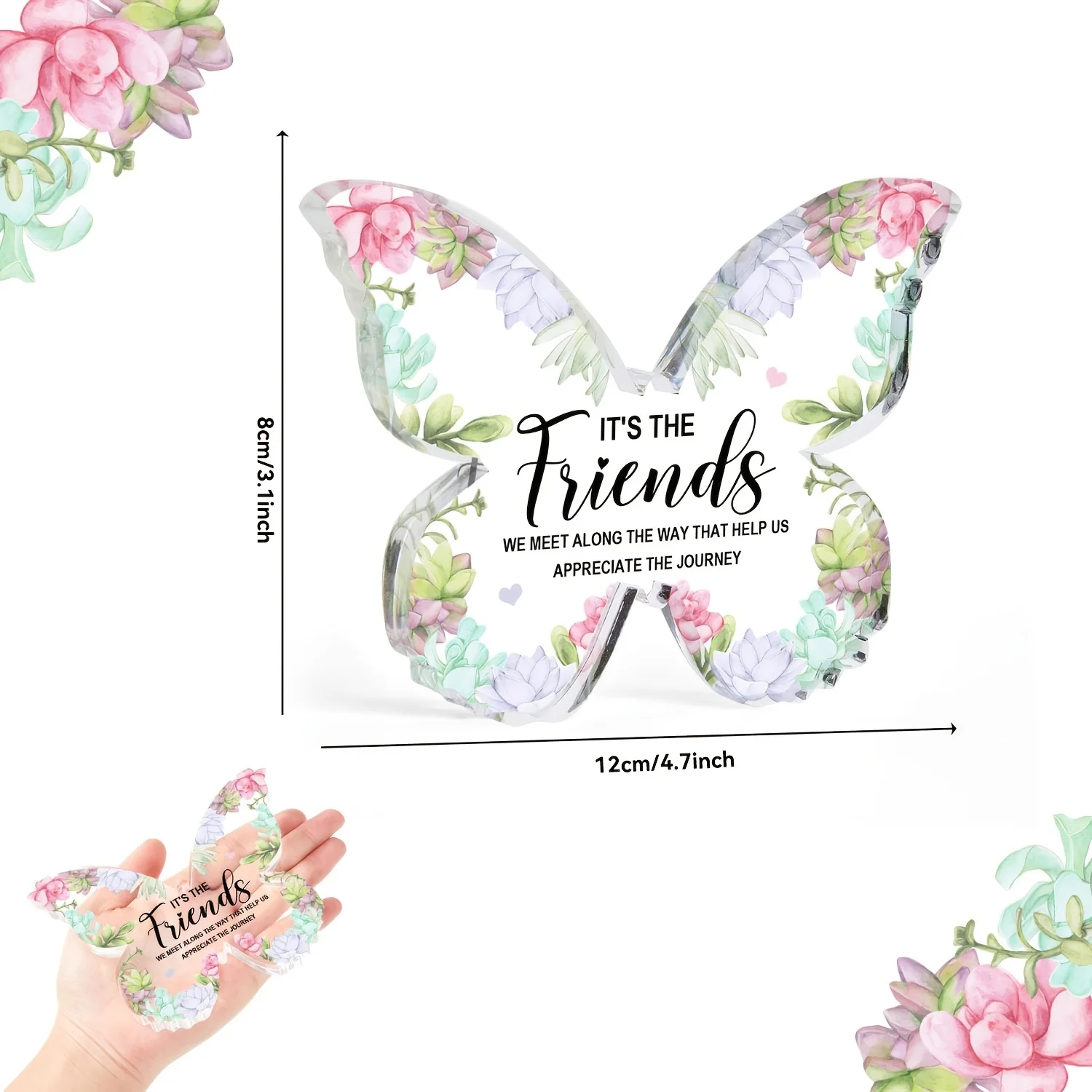 Friendship for Women Friendship Gifts Friend Friendship Birthday Gifts for Women Cheer up Gift Butterfly Heart Keepsake