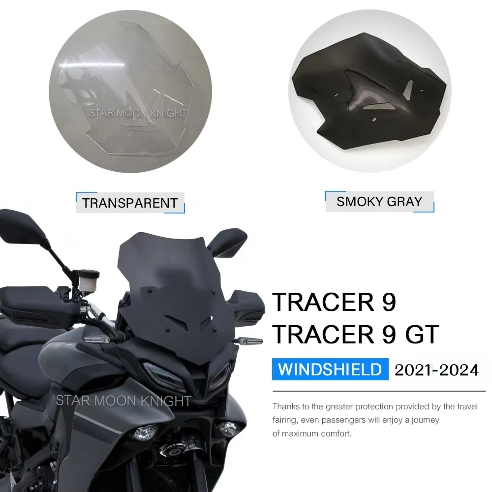 

Motorcycle Windshield For YAMAHA Tracer9 Tracer 9 TRACER-9 GT 2021-2024 Front Windscreen Wind Deflectors Accessories