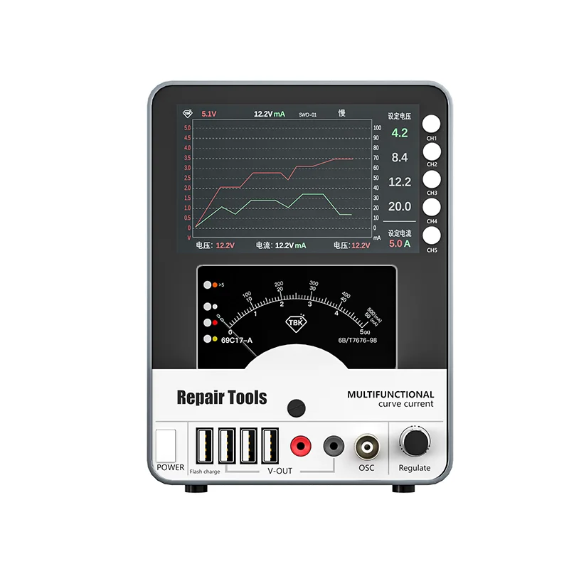 Curved DC Regulated Power Supply with Built-in 30V5A for Motherboard Current Detection TBK217