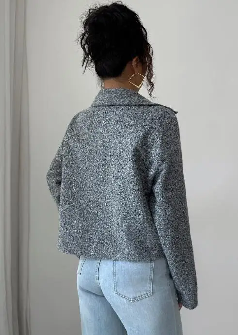 Autumn & Winter Elegant Long Sleeve Jacket for Women's Clothing Temperament Commuting Female Fashion Casual Lapel Coat