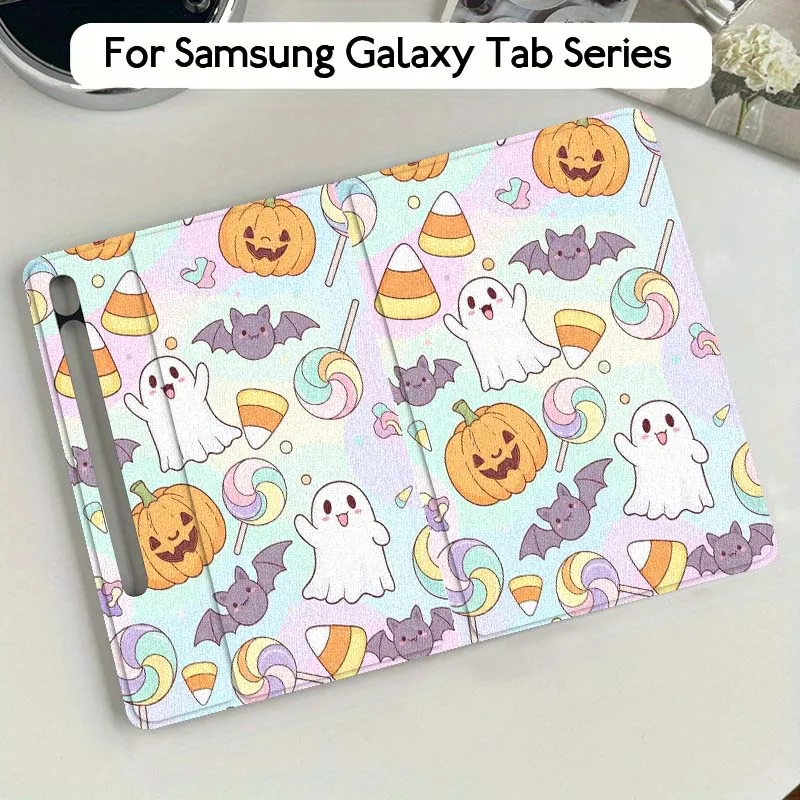 

Cartoon Cat Cow Oil Fruit Art Gift For Samsung Galaxy Tab S10 S9 S8 S7 FE Lite Soft Flexible Support Tablet Case