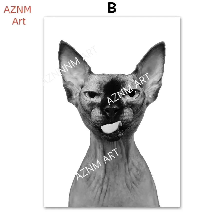 Sphinx Cat French Bulldog Animal Art Canvas Painting Nordic Poster And Print Living Room Home Decor Wall Pictures view 6