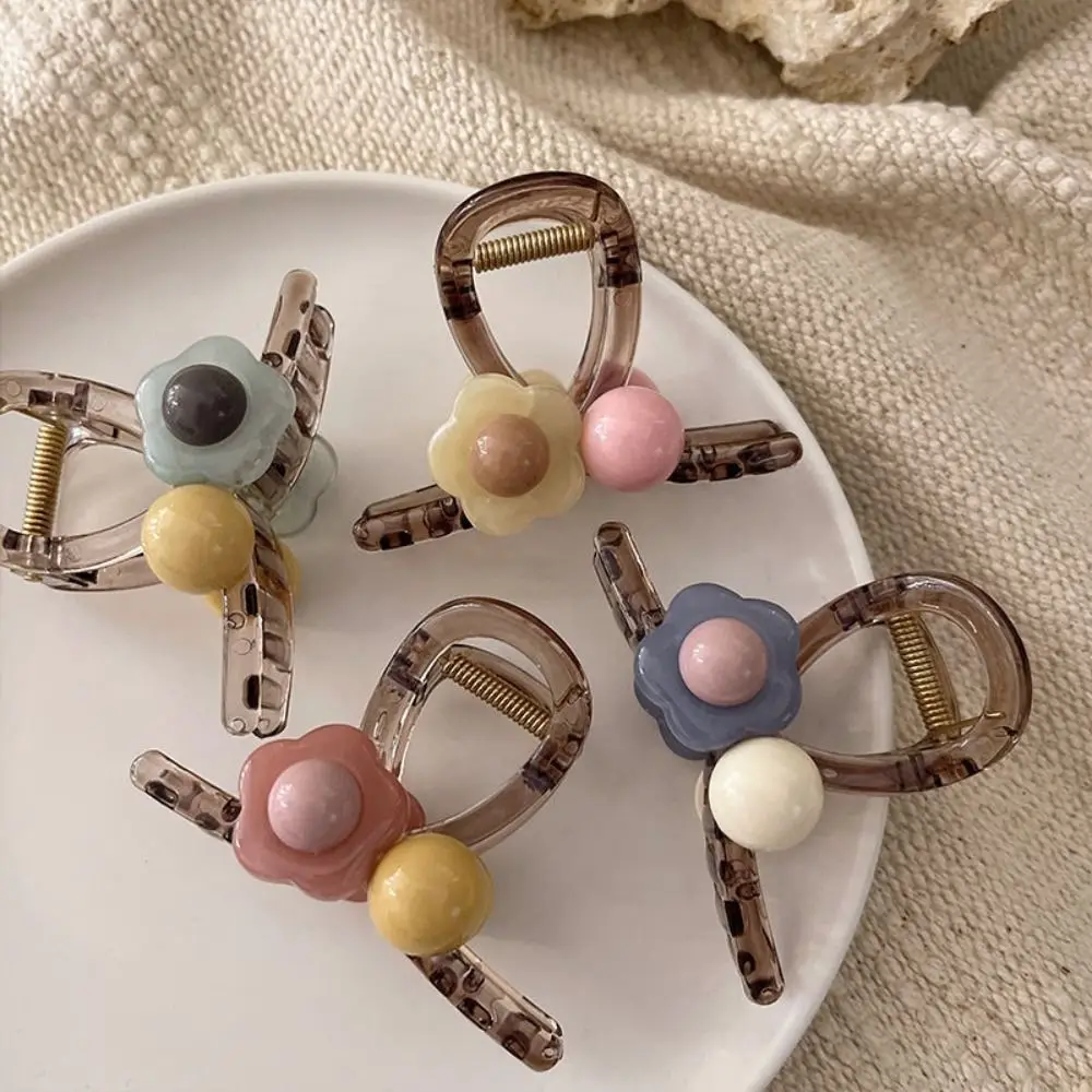 

Cute Resin Flower Tie Bow Elegant Convenient Hair Clips Hair Accessories Women