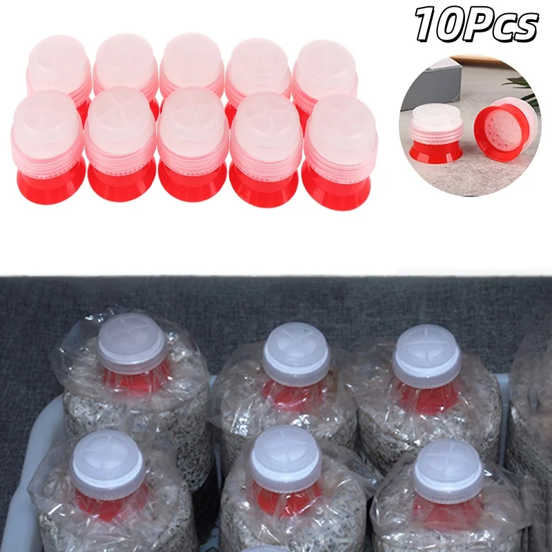 10Pcs Mushroom Grow Bag Sealer Collar Cover Sealable Cover Body Sub-Mother Ring Cover Waterproof Bag Garden Planter Tools