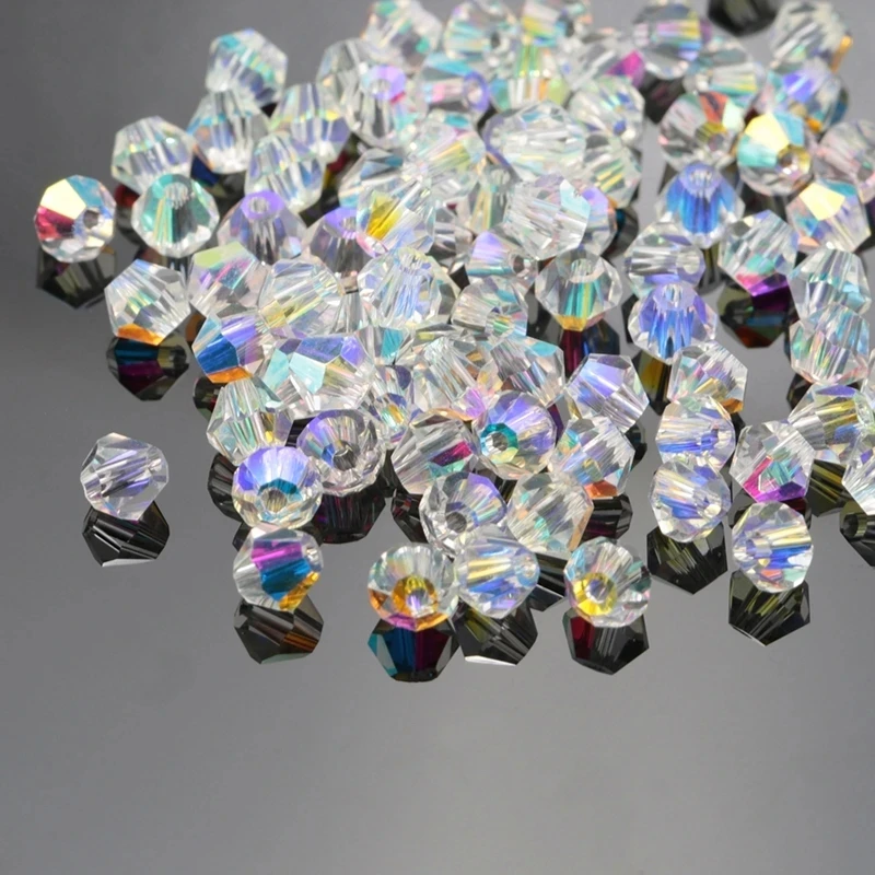 Top quality 4mm 200pcs/lot bicone crystal beads glass bicone shape beading accessories Loose bead for bracelet Jewelry Making