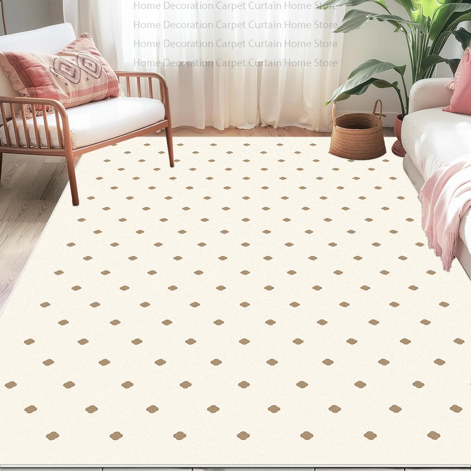 Ins Minimalism Fresh Carpet for Living Room Home Decor Large Area Rugs Short Velvet Non-slip Bedroom Lounge Floor Mats Washable