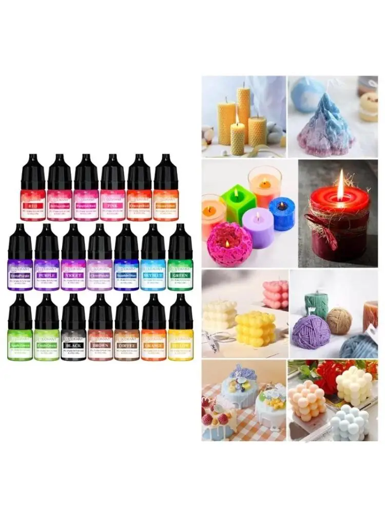 

Свечи ручной работы, мыло, цветные эссенции, 20 цветов, свеча, пигмент, краситель, парафин, краситель