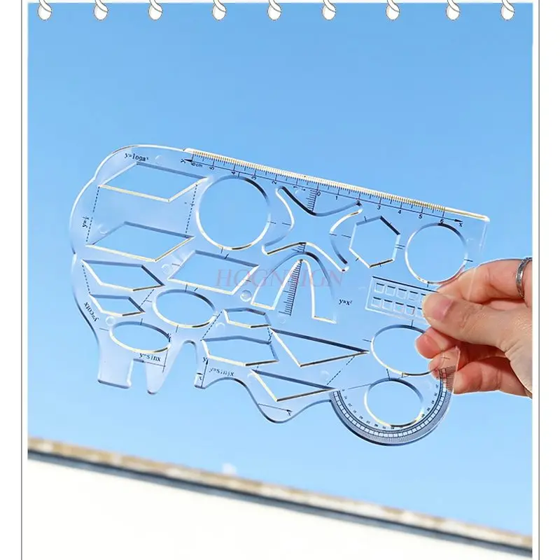 1pcs Functional geometry multifunctional ruler, student specific soft ruler, student set ruler, postgraduate entrance exam ruler