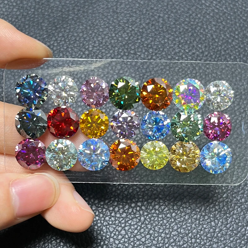 DJMAX 0.1-10ct Pink/ Red /Yellow/ Blue /Green /Purple Moissanite Loose Stone Excellent Cut 3-14mm Original Moissanite Diamond 썸네일 2