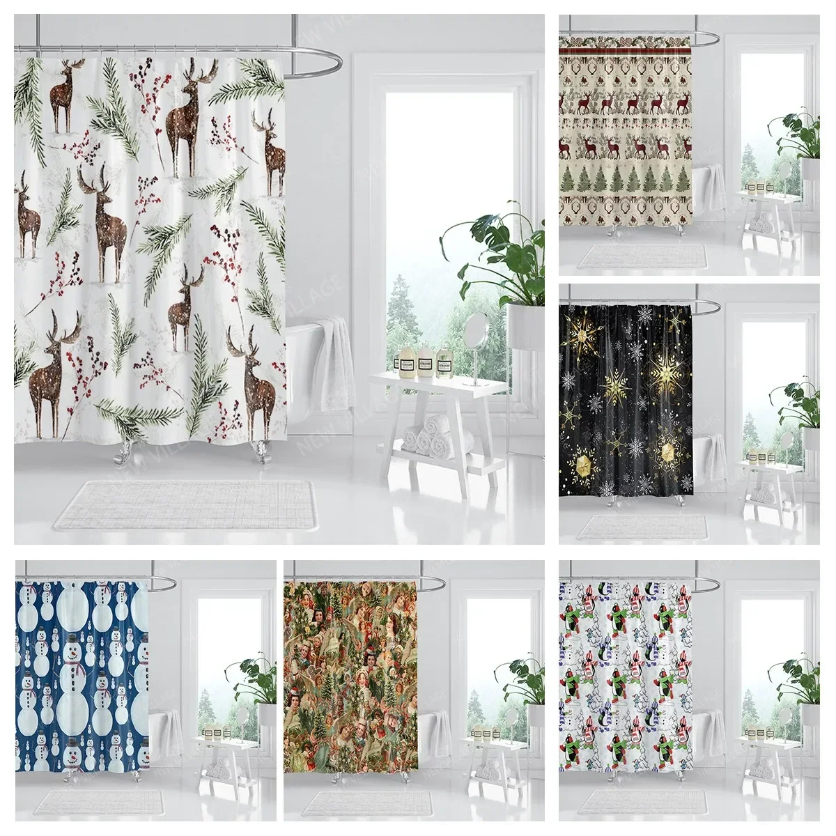 

Штора для душа из водонепроницаемой ткани, 180x240