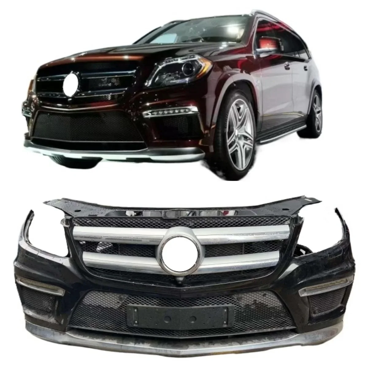 

The factory manufactures SUV GL166 AMG63 body kits For Bz GL166 AMG63 front and rear quality bumpers, grills