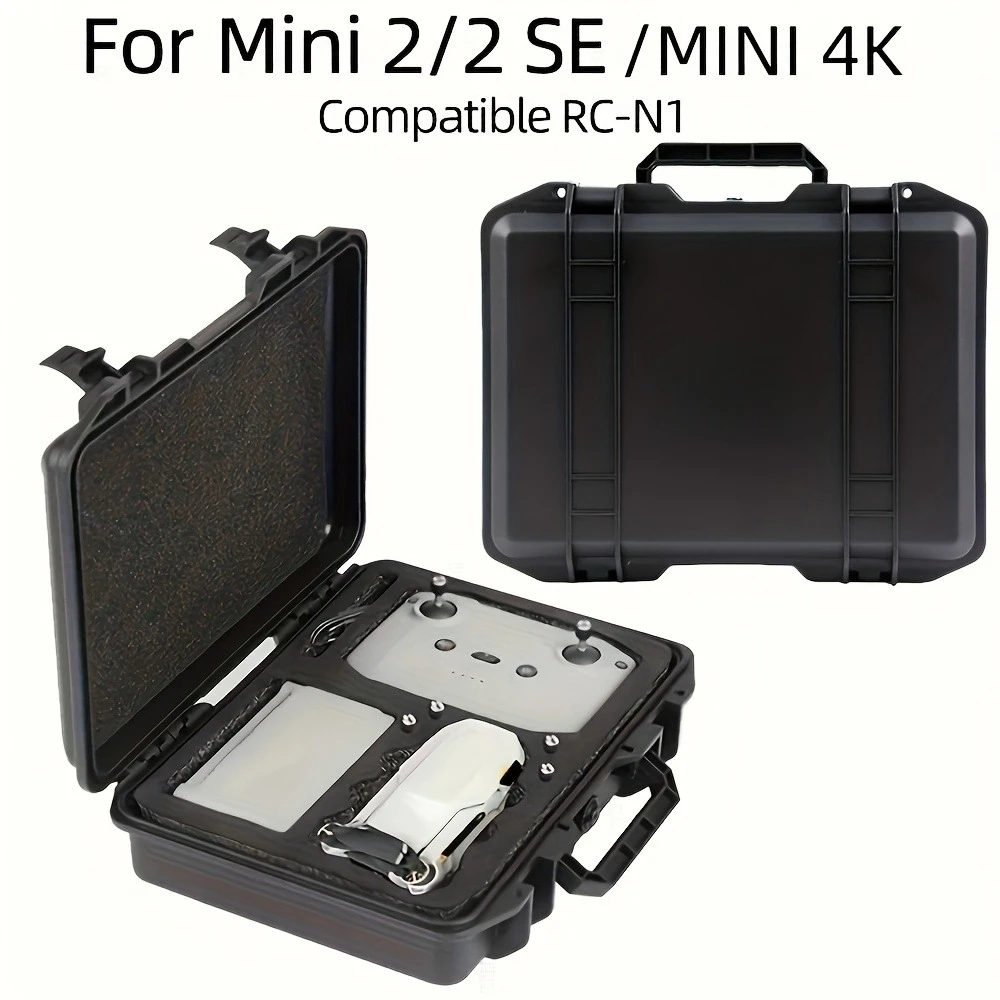 DJI Mini 2/2 SE Drone Carrying Case Portable Explosion-proof Drone Accessories Storage Handbag Hard Box for DJI RC-N1/N2 Control